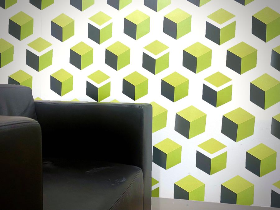Cap wallcovering pattern
