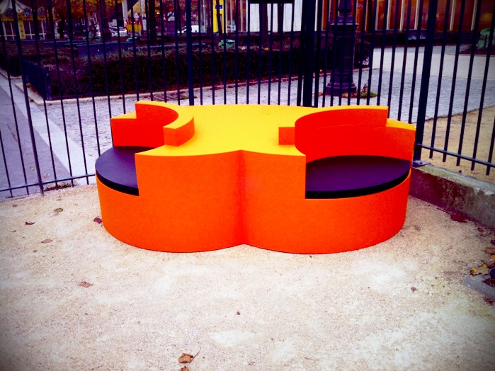 Twins Affordance orange modular seating
